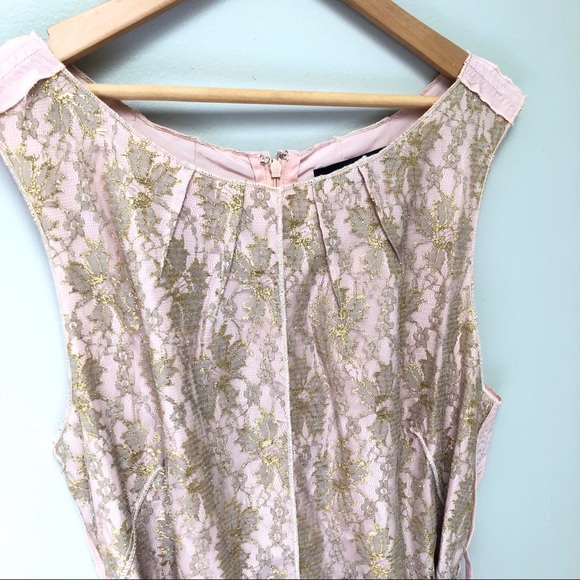Ark & Co Light pink Gold Lace Dress - Picture 6 of 13